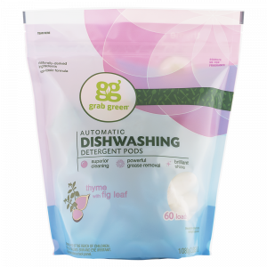 Grab Green Automatic Dishwashing Detergent Pods, Thyme with Fig Leaf 60 loads