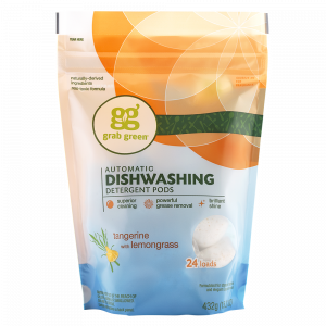 Grab Green Automatic Dishwashing Detergent Pods, Tangerine with Lemongrass 24 loads