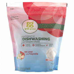Grab Green Automatic Dishwashing Detergent Pods, Red Pear with Magnolia 60 loads