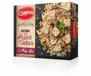 TUNA PAPILLOTE WITH RICE AND MUSHROOMS