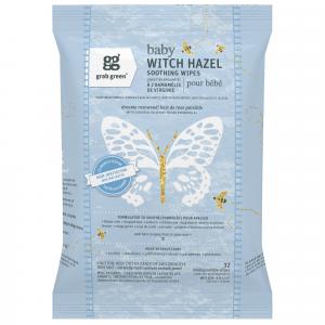 Grab Green Baby Witch Hazel Soothing Wipes, Dreamy Rosewood 32 wipes
