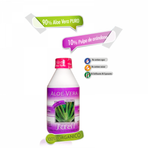 DRINKABLE BLUEBERRY-FLAVOURED ORGANIC ALOE VERA
