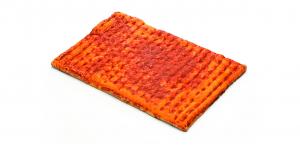 Pizza base with tomato sauce