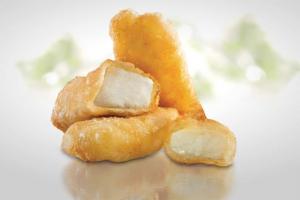Precooked battered MSC cod