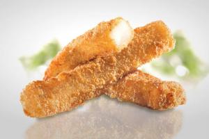 Precooked squid breaded strips