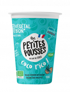 Organic coconut-based Greek style Les Petites Pousses dessert – No added sugar