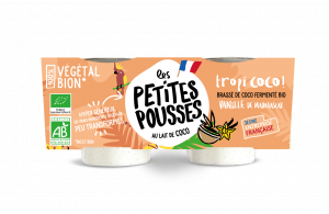 Organic coconut-based Greek style Les Petites Pousses dessert - Coconut milk and Madagascar vanilla