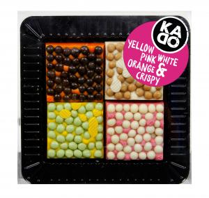 Chocolate Squares, 4x4, with crispy balls