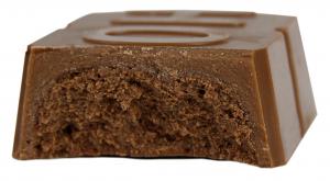 Chocolate bar, milk, filled with hazelnut praliné