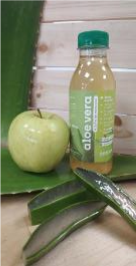 Organic aloe vera  refreshing beverage with APPLE JUICE  