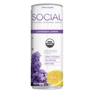 SOCIAL Organic Sparkling Water | Lavender Lemon