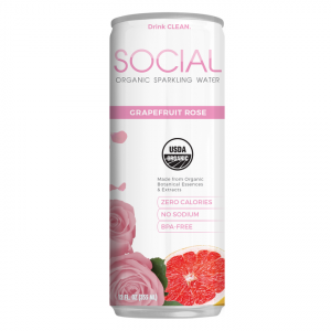 SOCIAL Organic Sparkling Water | Grapefruit Rose