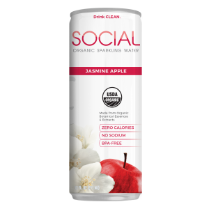 SOCIAL Organic Sparkling Water | Jasmine Apple