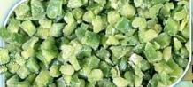 Green pepper cubes