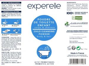 CHILD TOILET  POWDER Body & Hair  enriched with Active Probiotics     100% natural origin
