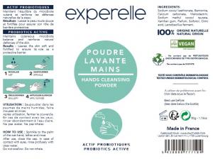 HANDS CLEANSING POWDER   enriched with Active Probiotics    100% natural origin 