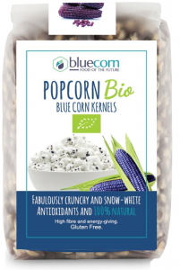 Organic Popcorn – blue corn kernels
