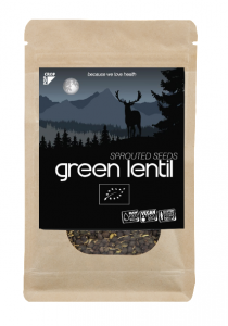 BIO DRIED GREEN LENTIL SPROUTED SEEDS