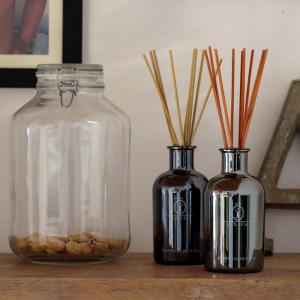 Home Fragrance Grey Pack Diffuser + Refill + Sticks Fragrance Tahitian Gardenia