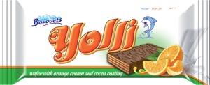 Yolli Wafer with cream orange and cocoa coating 60g  