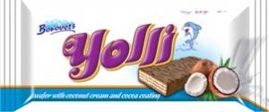 Yolli Wafer with cream coconut and cocoa coating  60g