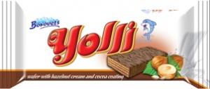 Yolli Wafer with cream hazelnut and cocoa coating 60g  
