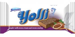 Yolli Wafer with cream cocoa and cocoa coating 60g  