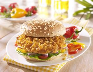 Crispy chicken burger