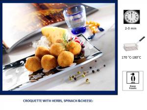 CROQUETTES WITH HERBS, SPINACH & CHEESE
