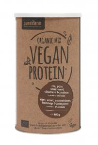 PROTEIN MIX WITH 58% PROTEIN pea, rice, hemp, sunflower, pumpkin, cacao/chocolate flavor organic
