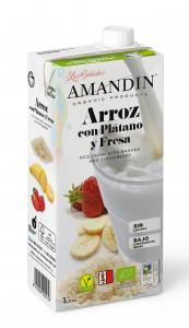 AMANDIN Organic Rice Banana and Strawberry Drink 