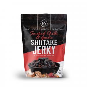 Vegan Shiitake Mushroom Jerky Smoked Garlic & Chilli Flavor