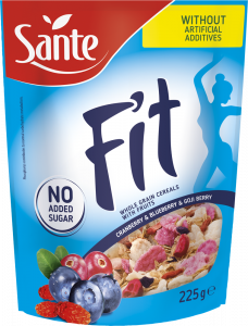 Fit breakfast cereals with cranberry blueberry and goji berry