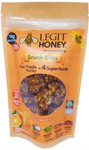 Legit Orange Blossom Honey Pecan Snack Bites with Coconut, Turmeric and Moringa
