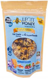 Legit Wildflower Honey Peanut Snack Bites with Black Garlic, Cranberries and Quinoa