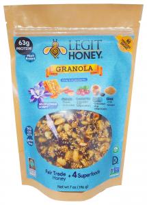 Legit Wildflower Honey Peanut Granola with Black Garlic, Cranberries and Quinoa