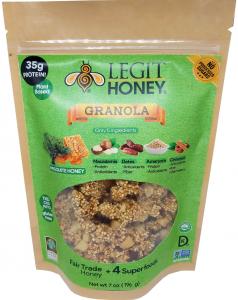 Legit Mesquite Honey Macadamia Granola with Dates, Amaranth and Cinnamon