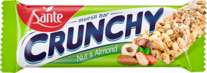 Crunchy bar with nuts and almonds
