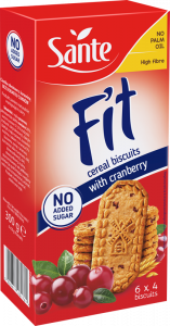 FIT cereal biscuits with no added sugar, cranberry