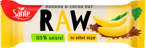 Raw bar with banana and cocoa