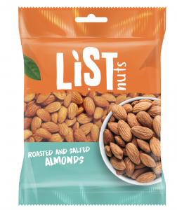 List Nuts Roasted and Salted Almonds 150g