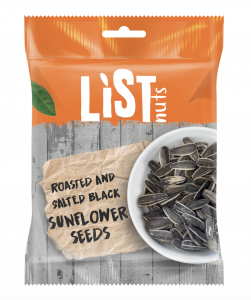 List Nuts Roasted and Salted Black Sunflowerseeds 80g
