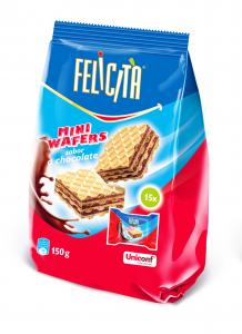 Felicita mini wafers with chocolate taste, 150g
